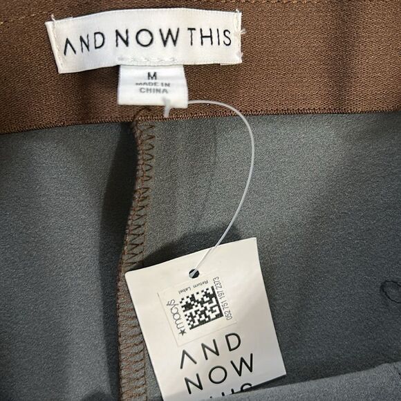 And Now This Brown Seam-front Faux Leather Leggings(Size Medium) - Picture 7 of 7